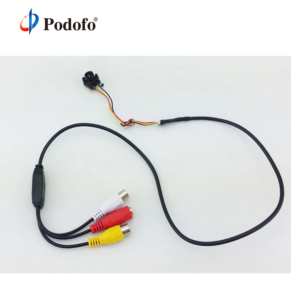 Podofo самая маленькая CCTV камера 4 светодиодный ИК DIY мини HD 600TVL CMOS с микрофоном