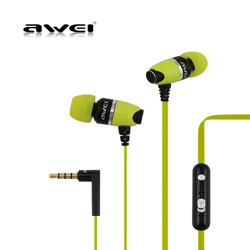 

Awei ES-88Hi In-ear Deep Bass Earphone Metal Earbuds Stereo Earphone Headset Sports Earphones with Microphone Noise Cancelling