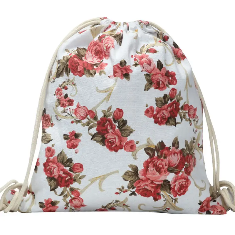 National Women Canvas Drawstring Backpack Newest Vintage College Students School Bagpack Girls Mochila Feminina  Sack Bags