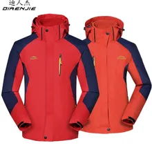 Direnjie зимние уличные мужчин и женщин 2 in1 ветрозащитный восхождение Куртки водонепроницаемый дышащий Термальность Кемпинг Пеший Туризм Любители Одежда