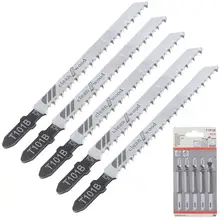 

5pcs/lot T101B 100mm Durable High-carbon Steel Reciprocating Saw Blades Straight Cutting Jig Saw for Woodworking Plastic PVC
