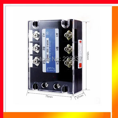 

Free shipping high quality TSR-100DA 3-32vDC to 380vAC SSR 100A3 phase ssr solid state relay 100A, three phase solid state relay