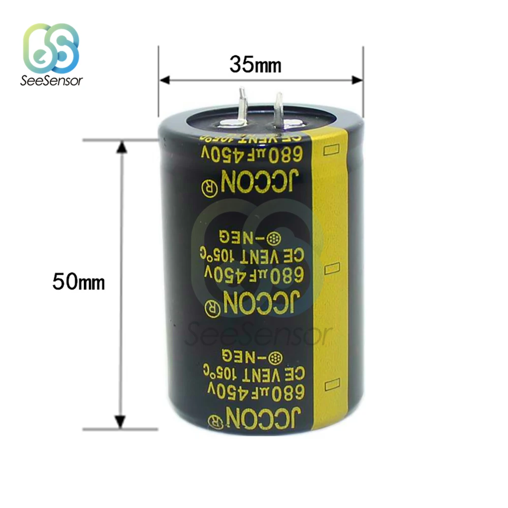 

450V 680uF Aluminum Electrolytic Capacitor High Frequency Low ESR 35X50mm