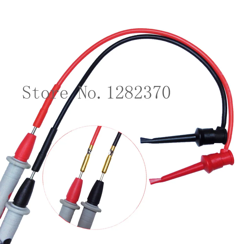 

[SA] TL22280 extended test hook lead 2mm Spring loaded socket to clip Cable 0.5M red+black pair --20pair/lot