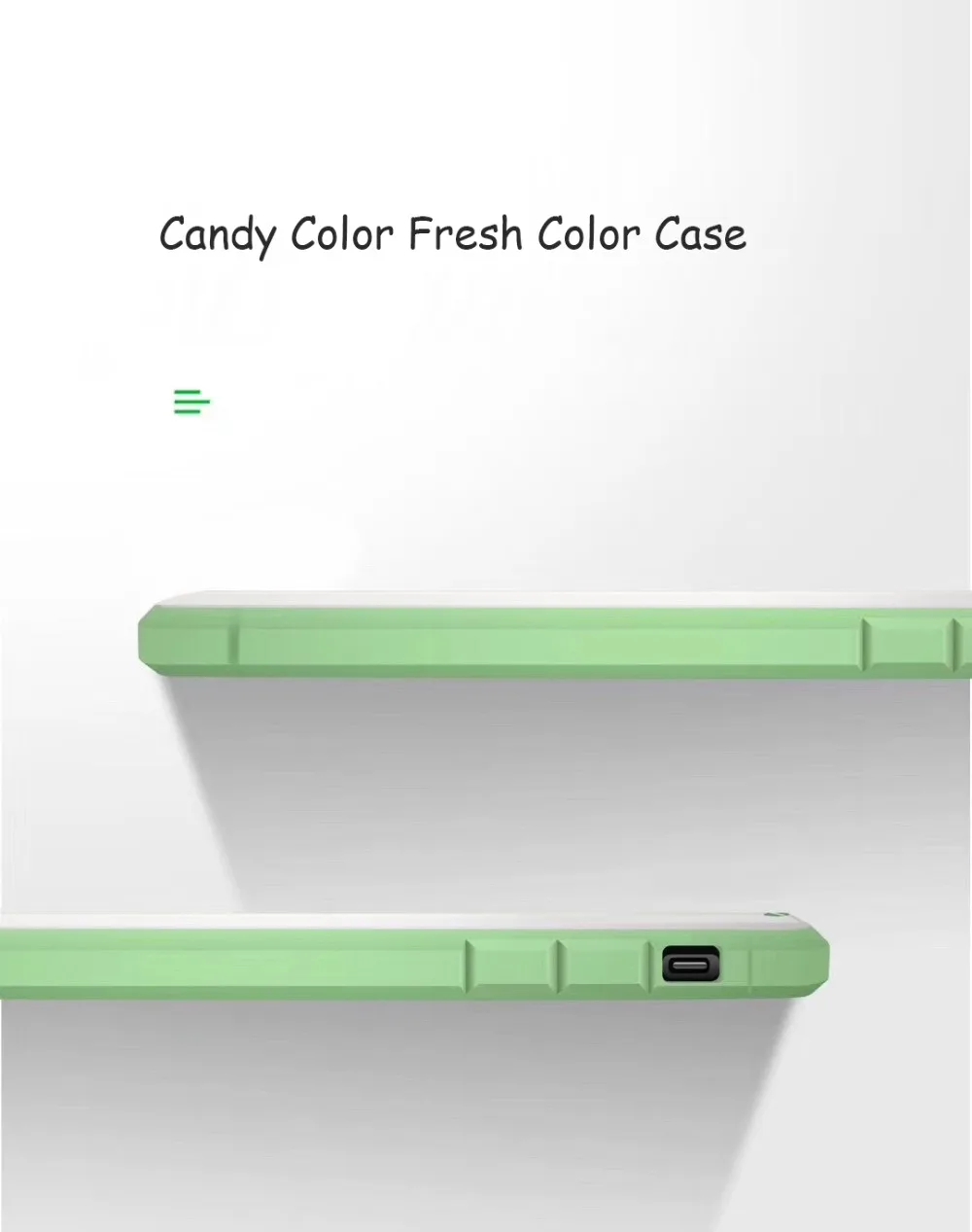 Case For iPhone Xr X Xs Max Cover Korean Candy Color Transparent PC + TPU Shockproof (30)