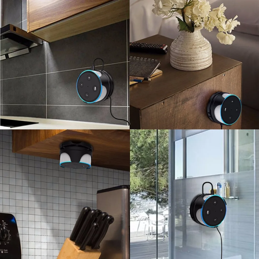 Гибкое настенное крепление для Amazon Echo Dot 2 го поколения съемный держатель Вешалка