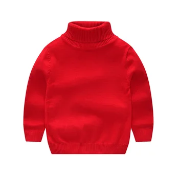 

Vinnytido Children Sweater For Boys Pure Cotton Turtleneck New Year Sweaters Knitted Pullover Children Sweater