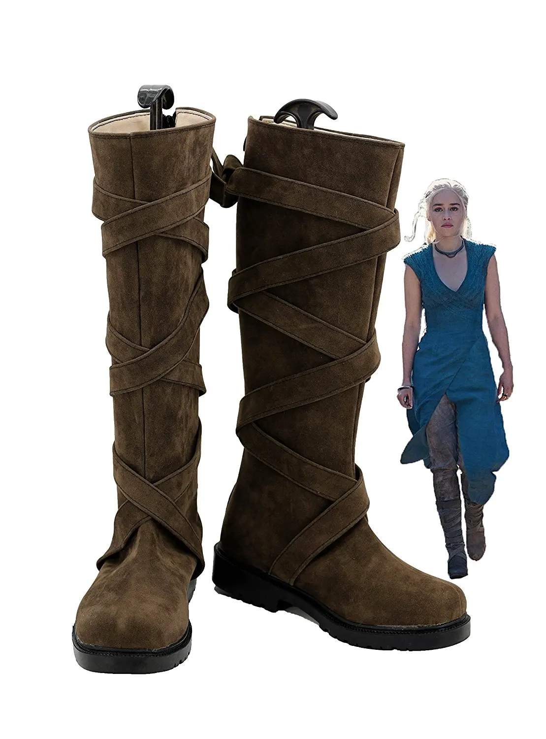 Daenerys Targaryen/обувь коричневого цвета Обувь для костюмированной вечеринки под заказ
