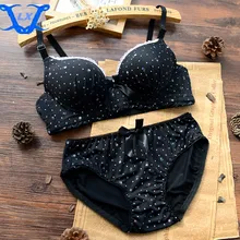 2018New цветочный хлопковый комплект бюстгалтеров для девочек милое нижнее белье для женщин чашка