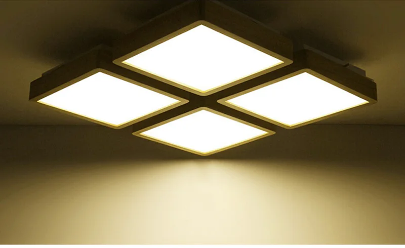 Simple Wooden Ceiling Lights Japan Style Warm Bedroom Living Room Cafe Home Lighting Ceiling Lighting Solid Wood Ceiling Lamp 220V (1)