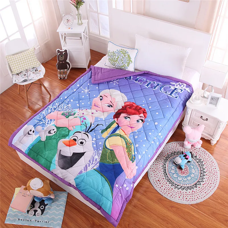 Disney Frozen Elsa Ann тачки хлопок мультфильм пледы одеяло для мальчиков и девочек детей 1,5 м Кондиционер Комплект постельного белья с одеялом подарки