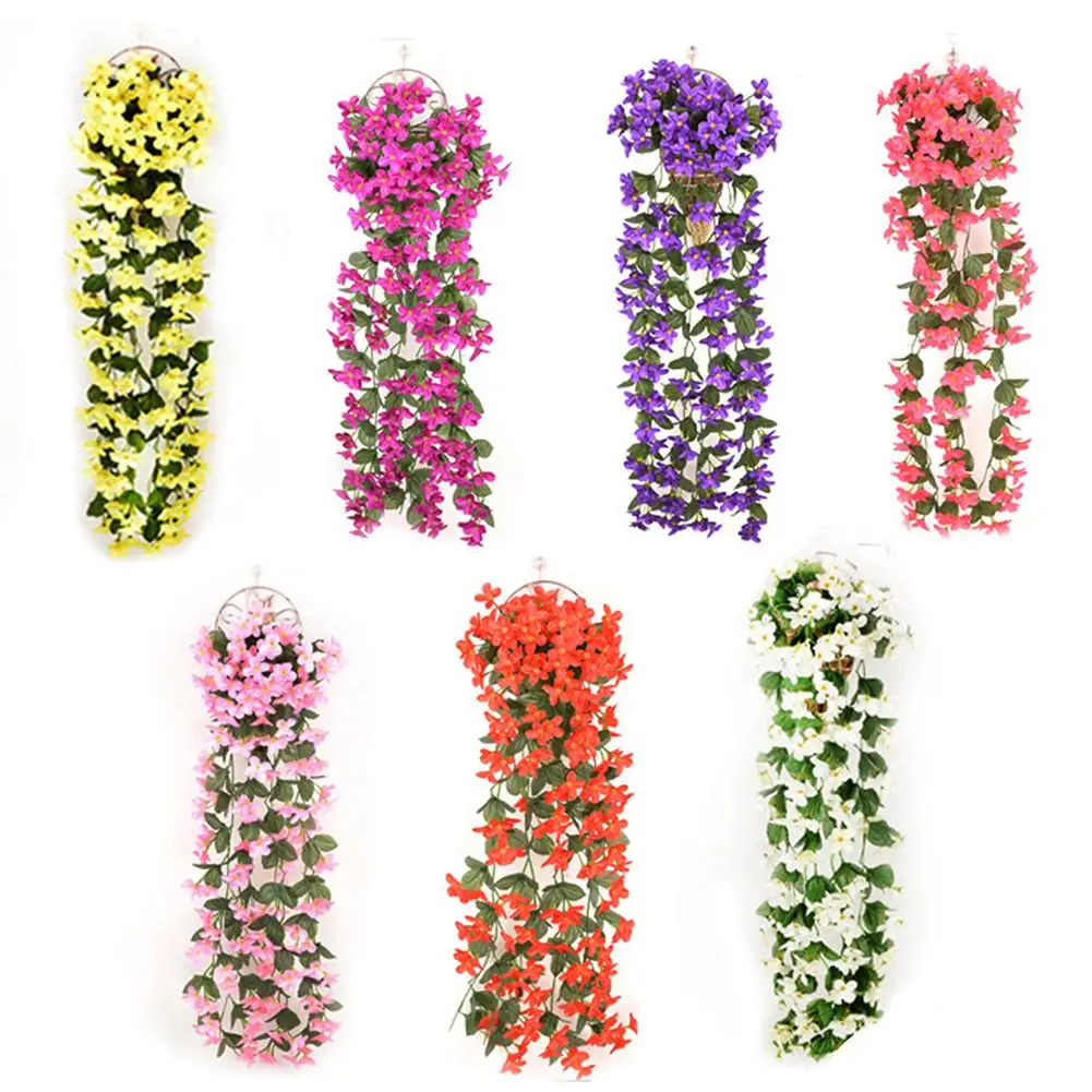 Simulation Violet Flowers Wedding Flower Wall mounted Silk Plant