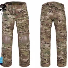 Мужской военный Пейнтбольный боевой камуфляжные штаны Emerson тактические брюки Gen2 с наколенниками Multicam MC EM6992