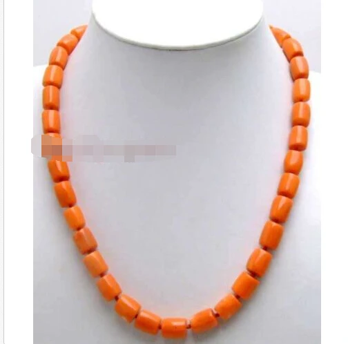 

GENUINE 10-11mm Thick Slice NATURAL Pink Coral 18" Necklace-5575