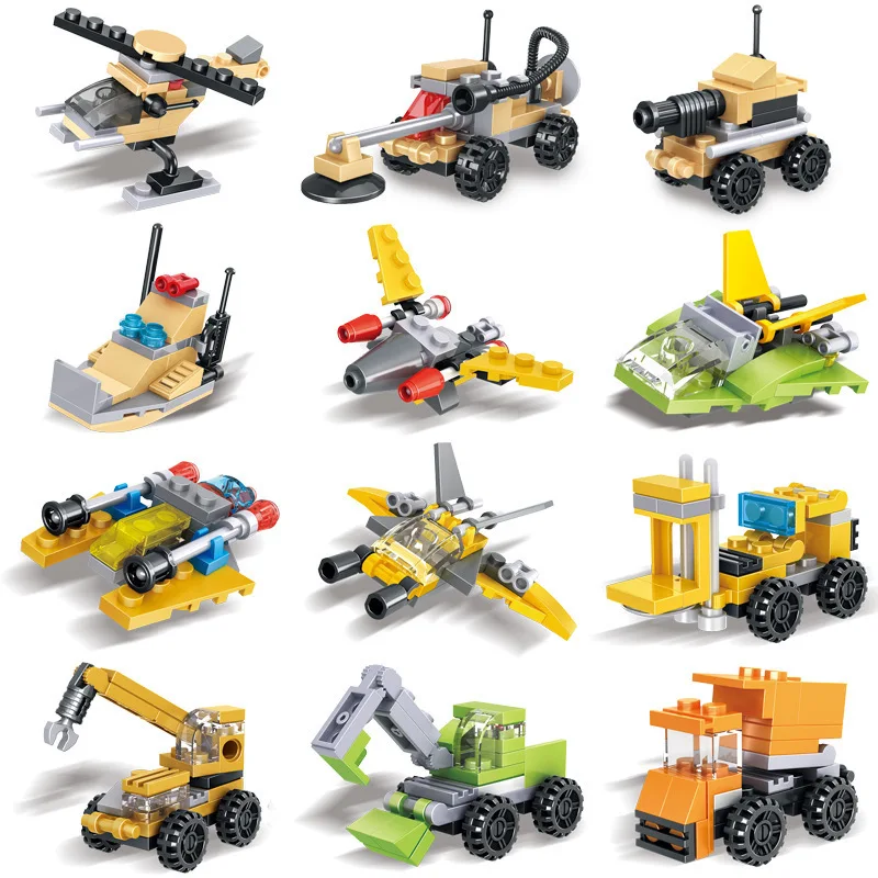 

H Military Building blocks city forklift engineering Building lgoingLY 29pcs educational brick children's toysXmas Gift JM184