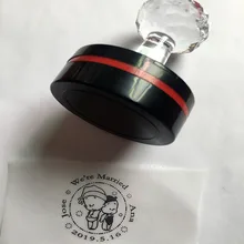 Персонализированные Свадебные самоувлажняющаяся подушка для штампов Бизнес Семья адреса обратной отправки 45/50 мм Круглый таможенная печать именем и датой