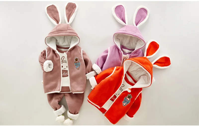 winter infant clothes baby boys girls clothes sets cute soft cotton suits vest+pants+sweater kids newborn outfits (1)