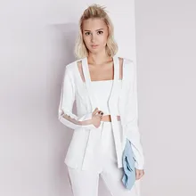 2019 New Mesh Splicing perspective Light cooked temperament Sexy waist Cultivate oneself Two piece suit trousers Suit  A07