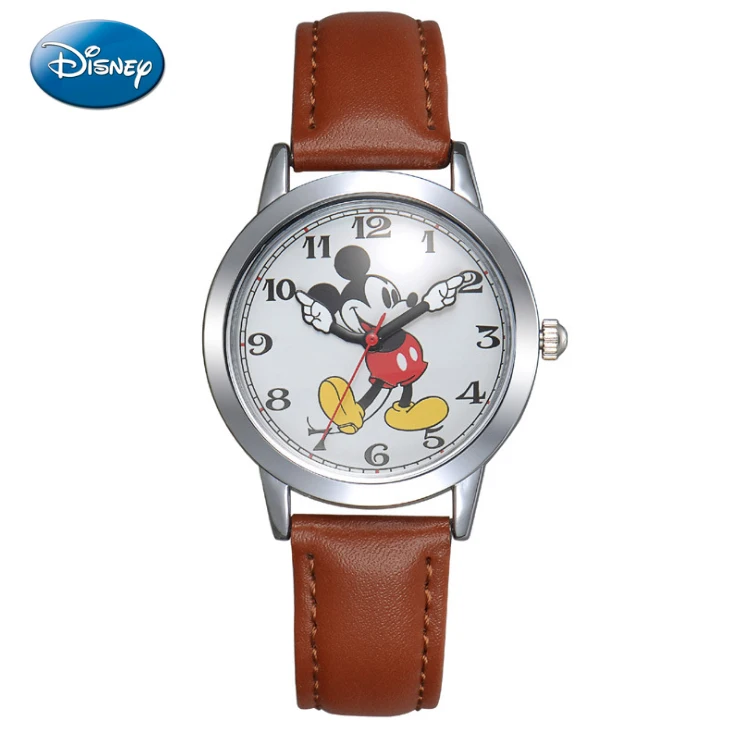 

Disney Watch Mickey Mouse Women Watches Fashion Top Brand Wristwatch Relogio Feminino Casual Quartz Leather Strap Kid's Watches