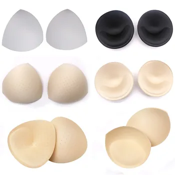 

1 Pair Women Sexy Bikini Padding Insert Removeable Ladies Bra Pads Brassier Breast Enhancer Chest Push Up Cups for Swimsuits