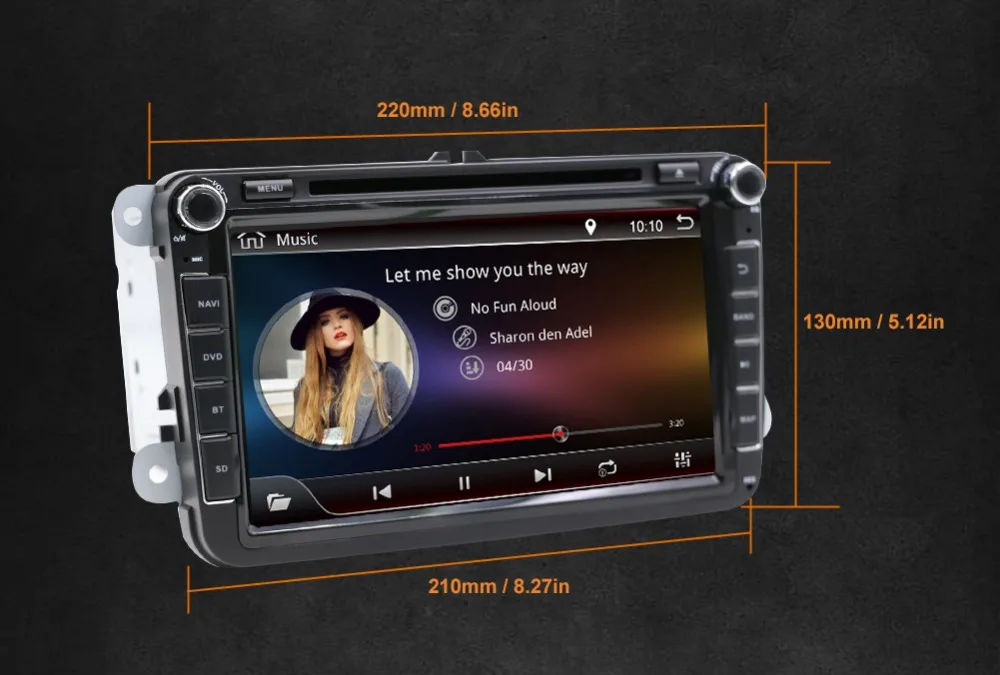 Sale CAR DVD GPS 2 Din Android 9.0 octa 8 Core For Volkswagen Skoda/Seat/Passat/b7/POLO/GOLF5 6/Caddy WIFI BT 3G/4G NET RDS CAR RADIO 24