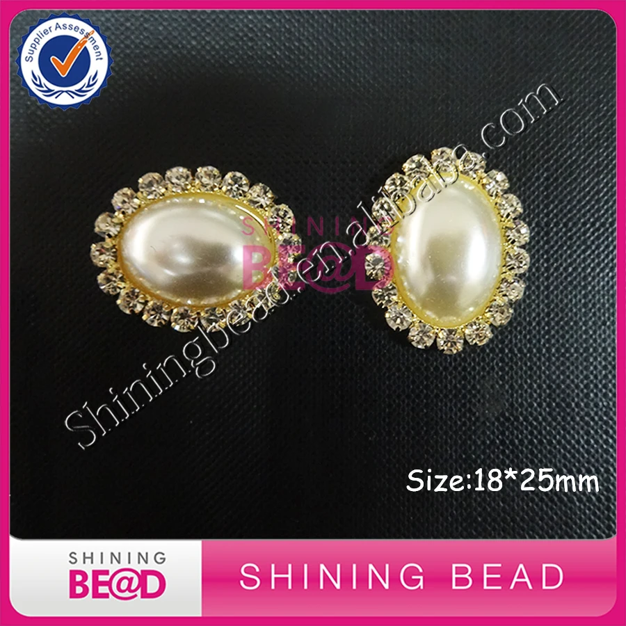 

100pcs/lot+Rhinestone Buttons Brooch Embellishment Set Pearl Crystal Wedding Brooch Bouquet DIY (Gold)