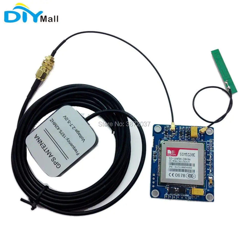 SIM5320E 3G Module GSM GPRS GPS Development Board + PCB Antenna for Arduino 51 STM32 AVR MCU SIM5320E 3G Module GSM GPRS GPS Development Board + PCB Antenna for Arduino 51 STM32 AVR MCU