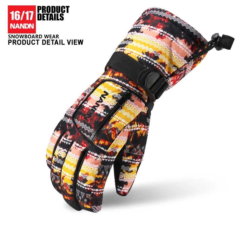 NANDN SNOW Ski gloves men women Keep warm Snowboard Gloves Motorcycle Winter Skiing Climbing Waterproof Snow Gloves 4