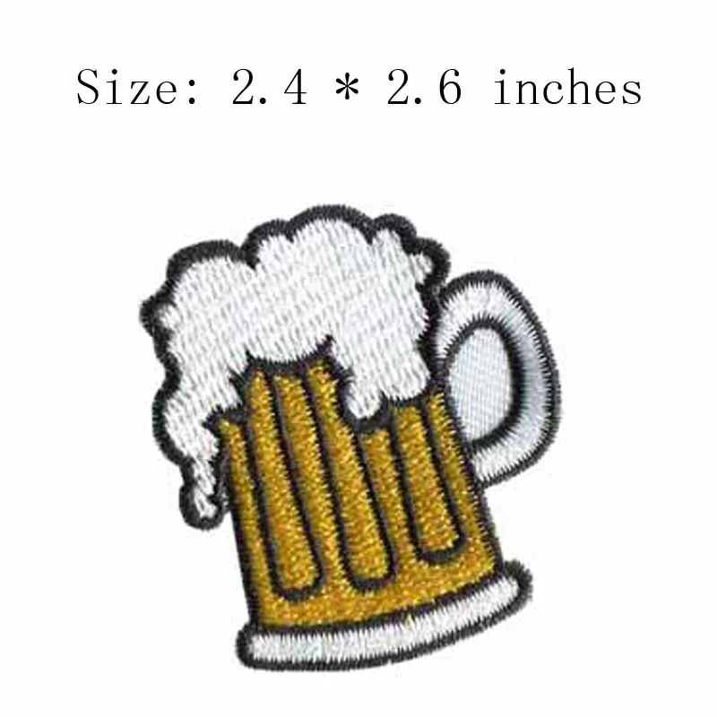 

Cold Beer embroidery patch 2.4" wide /great gift /Coat accessories/batch