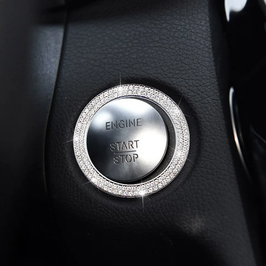Алмазный двигатель старт стоп зажигания отделка для Mercedes Benz W204 W212 W213 W211 W203 CLA GLA GLC