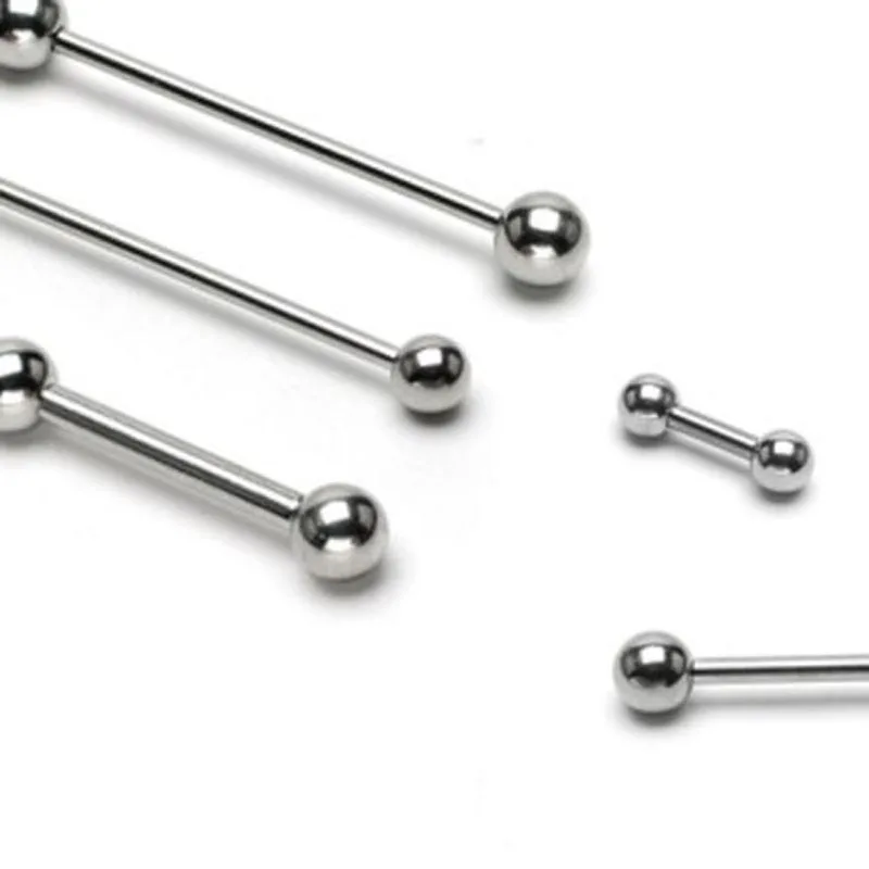 

Straight Surgical Steel Barbell - Nipple Tongue - Various Sizes Available 6-22mm Tragus Ear Helix Bar Piercing