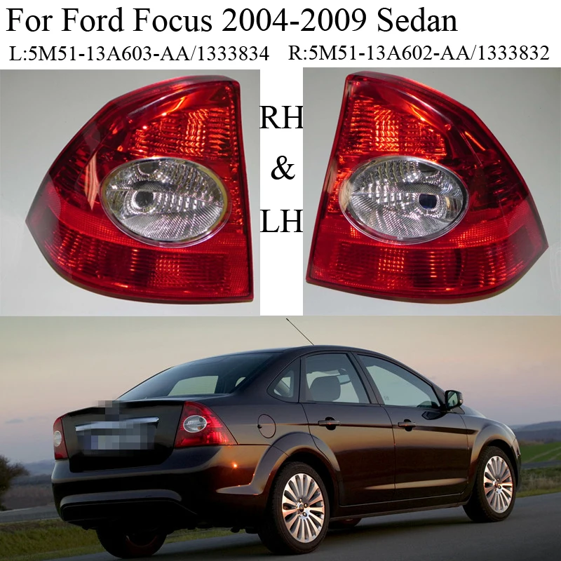 1pair New Tail Light Rear Light Lamps Without Bulbs For Ford Focus 2005