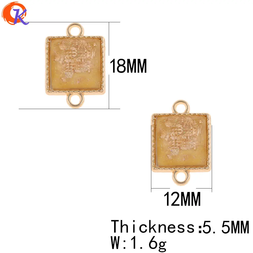 Cordial дизайн 100 шт 12*18 мм ювелирные аксессуары/серьги соединители/квадратная форма/DIY Изготовление сережек/ручная работа/застежки для сережек