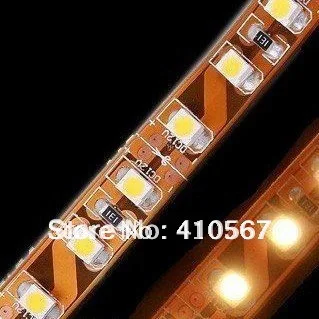 DHL FEDEX shippingPure белая полоса 12 В гибкие SMD 3528 Светодиодные полосы света 300LED/5 м 60LED/ м не водонепроницаемый