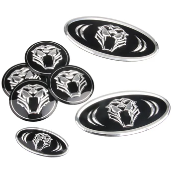 

7pcs Car head Front&Rear Emblem Badge Sticker For Kia K7 K5 K3 K2 car styling Front tire Rear Trunk Steering Wheel Label Bonnet