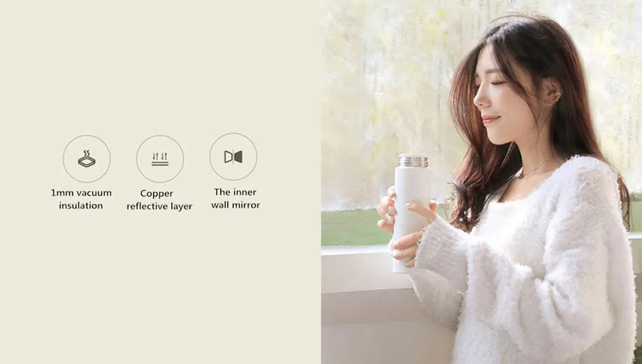 Original Xiaomi Mijia 500ml Thermal Cup Heat Water Tea Mug Thermos Insulated 316304 Stainless Steel 12 Hours WarmCold Keeping-22
