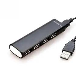 Черные высокие Скорость 4 Порты USB HUB 2.0 Splitter адаптер для ноутбуков Mac PC компьютер Интимные аксессуары