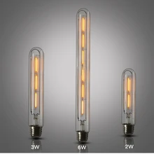 Ретро Эдисон Тесты трубки лампы E27 лампада подвесной светильник в стиле ретро лампа накаливания 2 Вт/3 Вт/6 Вт 220 в Edison лампа украшение люстры