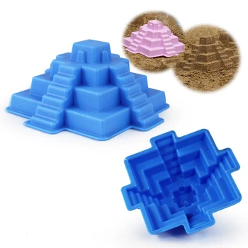 

6 Pcs/set Creative Castle Sand Clay Mold Building Pyramid Sandcastle Beach Sand Toy Bath Interactive Funny Game Educational Toys