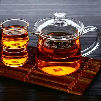 

handmade glass teapot Multifunction integrated teapots add four kung fu cups