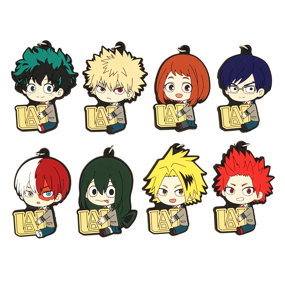 Моя геройская Академия Аниме Boku no Hero Deku Bakugo Shoto Eijiro Uraraka Denki Iida Tsuyu Форма резиновый