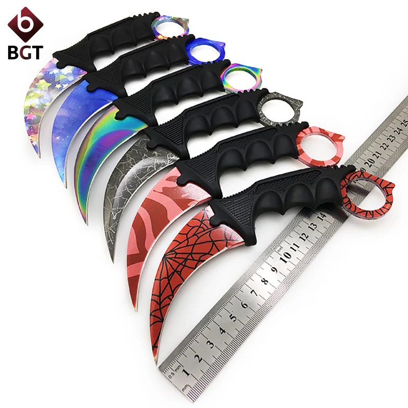 BGT CS Go тактический фиксированным лезвием Ножи Karambit боевой карман Охота Кемпинг