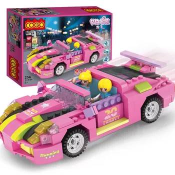 

Cogo Block Dream Girl Friends Series Sports Car 256Pcs Educational Building Block Racer Car 3D Model Toys Diy Girls Gifts 14506