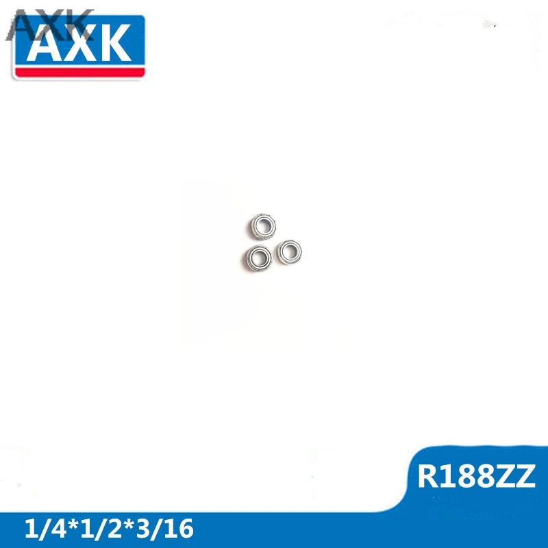 AXK 10 шт. R188ZZ подшипники 1/4x1/2x3/16 дюймовые шариковые R188 ZZ R188ZZ|zz| |