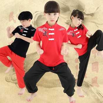 

Kung Fu Costumes Children Adult Practice Taiji Uniforms Chinese Clothes Sets Comfortable Wrestle Sport Professional Uniform