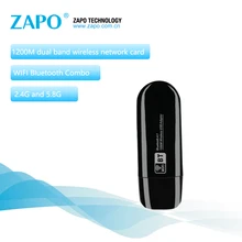 ZAPO Мода Мини 5 ГГц USB 3,0 wifi точка доступа Добавить Bluetooth 4,1 Беспроводной AC 1200 адаптер Mbps сетевая карта для настольного ноутбука тв