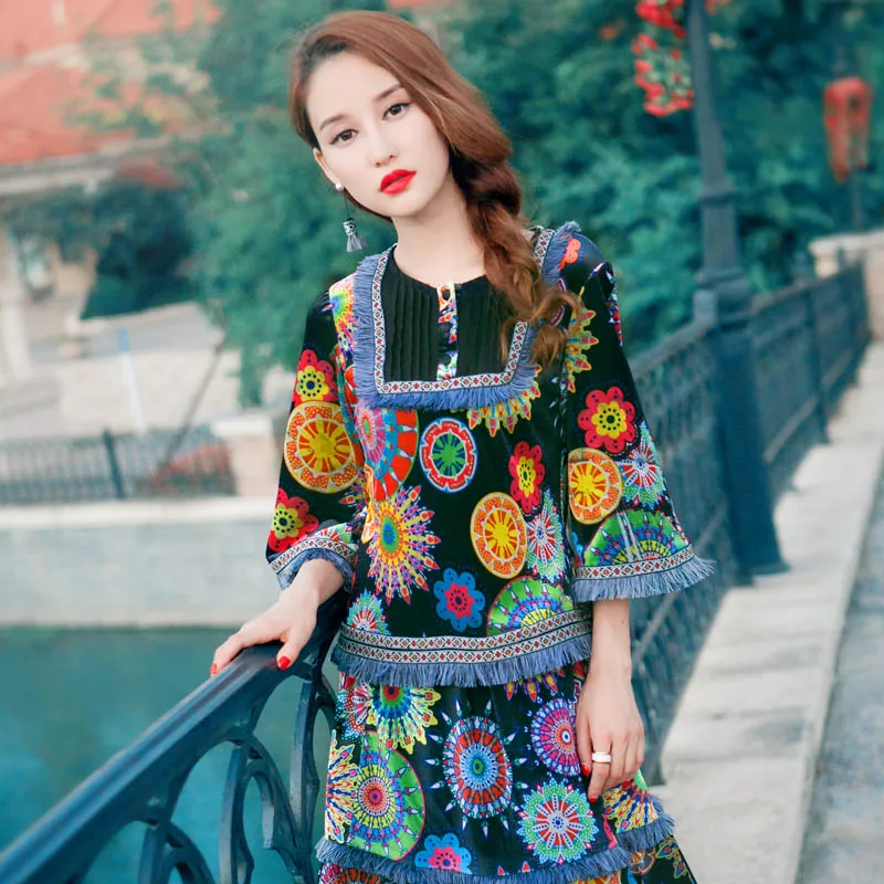 BOHOCHIC Original Retro Ethnic BohemianTurkey Nepal Style 2 Pieces