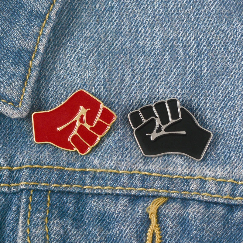 Punk Skeleton Hand Pins and Brooches Metal OK Fist Handshake Large Enamel Pin Badges Various gestures Jewelry for women men Gift