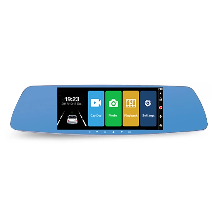 

H806 7-inch Touch Screen DVR Dual Lens Rearview Mirrors Driving Recorder with Parking Monitor and Reversing Video Functions
