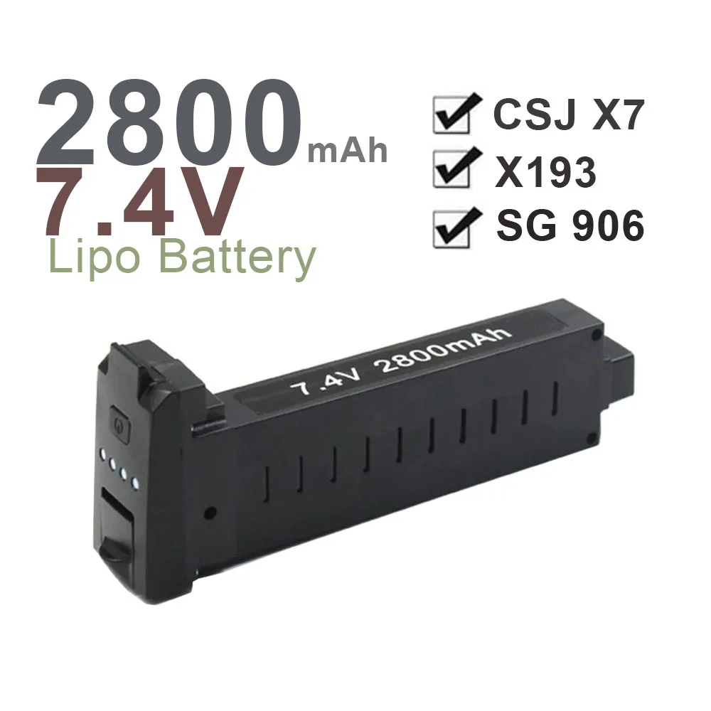 X193 gps Радиоуправляемый Дрон 4K Запасной 7,4 V 2800 MAH Li-Po аккумулятор для SG906 CSJ-X7 Квадрокоптер запасные части Аксессуары батарея